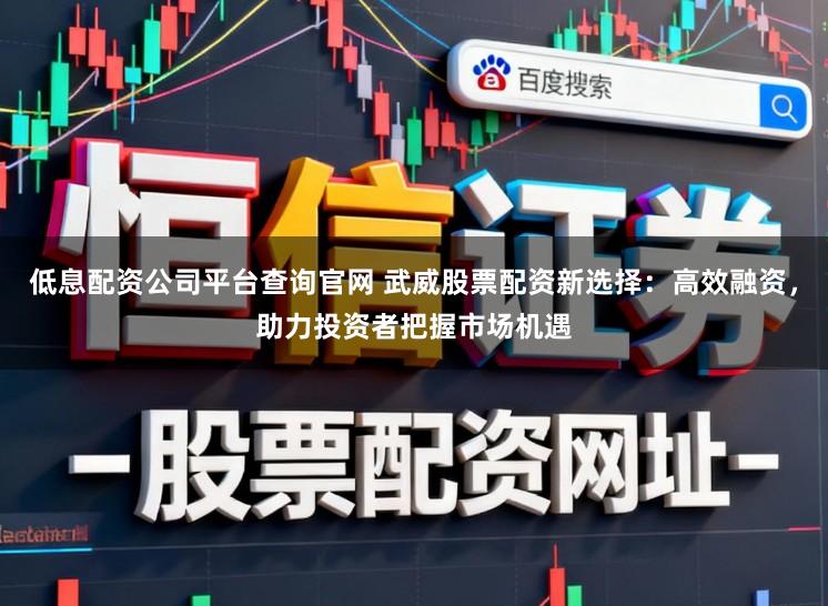 低息配资公司平台查询官网 武威股票配资新选择：高效融资，助力投资者把握市场机遇